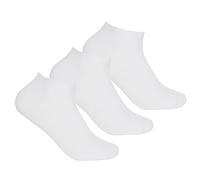 Metzuyan 3 Pairs Womens Ladies Bamboo Viscose Socks Low Cut Ankle Breathable Trainer Liner White 4-8
