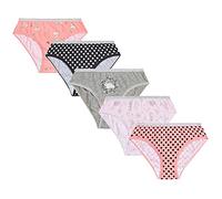 Metzuyan 5 Pairs Girls Briefs 100% Cotton Pants Knickers Underpants Glitter Set Bunny 2-3 Years