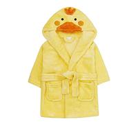 Metzuyan Baby Girls & Boys Animal Themed Plush Fleece Unisex Dressing Gown Robe Duck 12-18