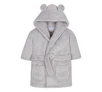 Metzuyan Baby Girls Boys Dressing Gown Fleece Snuggle Robe Hooded Novelty Newborn Gift Grey 12-18 m