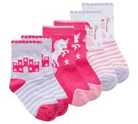 Metzuyan Baby Girls Cotton Rich Socks Ankle Low Cut Fairy Pink Fairy3-5.5