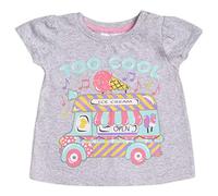 Metzuyan Baby Girls Novelty Cartoon Pinted T-Shirts 100% Cotton 3-6 up to 18-24 Months Grey ice Cream 3-6 Months