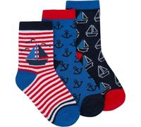 Metzuyan Boys Cotton Rich Novelty Colourful Crew Socks Soft Comfortable Everyday Kids Socks (3 Pairs, Boat, 12.5-3.5)