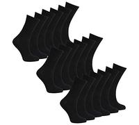 Metzuyan Boys Kids Infant Teens Cotton Rich Back To School Short Ankle Socks 9 Pairs Black 12.5-3.5