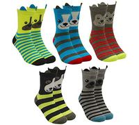 Metzuyan Boys Monsters Cute Colorful Funny Odd Cool Socks Novelty Cotton Rich Ears 6-3.5