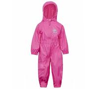 Metzuyan Children Boys Waterproof Hooded Puddlesuit All-in-One Snowsuit Skisuit Outfit for Outdoor Play Pink 2-3 Years