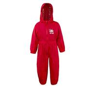 Metzuyan Children Boys Waterproof Hooded Puddlesuit All-in-One Snowsuit Skisuit Outfit for Outdoor Play Red Size 12-18 Months