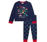 Metzuyan Childrens Kids Christmas Xmas Festive Pyjamas Pajama PJ Santa Dog Raindeer Navy Jolly 5-6 Years