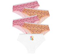 Metzuyan Girls Briefs Underwear Hipsters 100% Cotton Underpants Knickers Hearts Neon 2-3