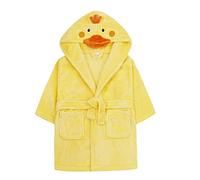 Metzuyan Girls Childrens Plush Fleece Duck Novelty Dressing Gown Robe Hooded Size 2-3 Years