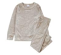 Metzuyan Girls Crushed Velvet Casual Lounge Set Gold 13 Years
