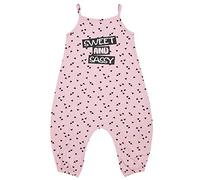 Metzuyan Girls Geometric Cotton Sleeveless Summer Playsuit Pink 4-5 Years