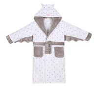 Metzuyan Girls Novelty Hooded Plush Fleece Owl Dressing Gown 4-5 Years Cream