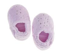 Metzuyan Infant Kids Girls Silver Star Super Soft Plush Indoor Slippers Purple 10