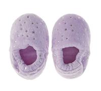 Metzuyan Infant Kids Girls Silver Star Super Soft Plush Indoor Slippers Purple 6