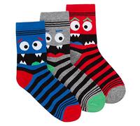 Metzuyan Kids Boys Cotton Rich Novelty Socks Camo Designed Faces Size 6-8.5