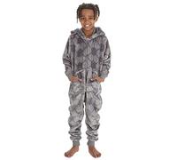 Metzuyan Kids Boys Onesie Grey One Piece Suit Football Pattern All in One Nightwear Size 2-3 Years