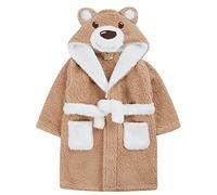 Metzuyan Kids Boys Teddy Bear Novelty Dressing Gown Snuggle Fleece Brown 7-8 Years