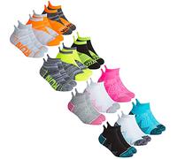 Metzuyan Kids Girls Sport Socks Trainer Liners Low Cut Ankle High Orange Yellow Blue Pink 4-5.5