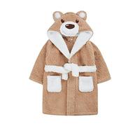 Metzuyan Kids Infant Boys Teddy Bear Novelty Dressing Gown Snuggle Fleece Brown 2-3 Years