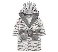 Metzuyan Kids Infant Girls Novelty Hooded Designed Dressing Gown Robe Zebra 2-3 Years
