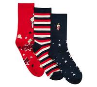 Metzuyan Ladies Bamboo Viscose Stripped Novelty Colourful Socks Novelty Popcorn Multipack Popcorn Size UK 4-8