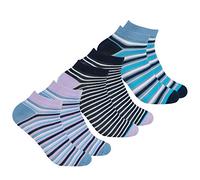 Metzuyan Ladies Womens Bamboo Socks Low Cut Triners Liner Ankle Summer Purple 4-8