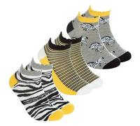 Metzuyan Ladies Womens Bamboo Socks Low Cut Triners Liner Ankle Summer Zebra 4-8