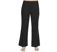 Metzuyan Ladies Work Trousers Office Semi Bootleg Wool Blend Black Size 10 Unhemmed