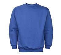 Metzuyan Ltd Mens New Plain Crew Neck Sweatshirt Jumper Top Pullover Sweater Long Sleeve Blue
