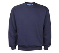 Metzuyan Ltd Mens New Plain Crew Neck Sweatshirt Jumper Top Pullover Sweater Long Sleeve Navy