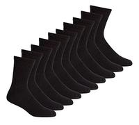 METZUYAN Mens 10 Pairs Sports Socks Cotton Rich Plain Black White Grey Size 6-11