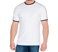 Metzuyan Mens 100% Cotton Crew Neck Short Sleeved T-Shirt White L