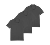 Metzuyan Men's 3 Pack Mixed Colour Classic Polo Shirts, Plain Short Sleeve Casual Work Tops, Big & Tall Plus Sizes