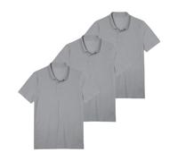 Metzuyan Men's 3 Pack Mixed Colour Classic Polo Shirts, Plain Short Sleeve Casual Work Tops, Big & Tall Plus Sizes