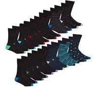 Metzuyan MENS 3PK BAMBOO PLAIN HEEL & TOE SOCKS Plain with Dotted 6-11