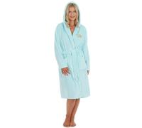 Metzuyan Personalised Ladies Hooded Plain Dressing Gown Plush Fleece Bathrobe Mint Large