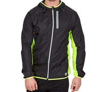 Metzuyan Red Tag Kagool Mens Quick Dry Pac Mac Lightweight Running Packable Jacket with Hood Black XL