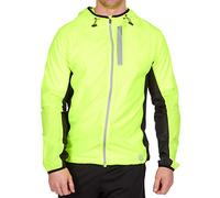 Metzuyan Red Tag Kagool Mens Quick Dry Pac Mac Lightweight Running Packable Jacket with Hood Bright Green XXL