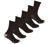 Metzuyan Womens Ladies Cotton Rich Loose Top Socks Everyday 5 Pairs Multi Size Glitter Hearts 4-8