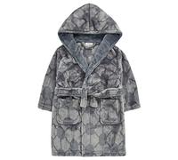 Metzuyan WS-AW22 Kids Boys Football Hooded Dressing Robe Grey Bathrobe Football Nightwear 2-3 Years