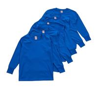 Metzuyan WS-AW23 Kids Long Sleeve Tops 5 Pack 100% Cotton Royal X-Large