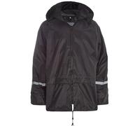 Metzuyan WS-AW23 Mens Waterproof Over Jacket Outdoor Hooded Rainforce Jacket Black L