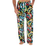 Metzuyan WS-AW25 Mens Long Pyjama Bottoms Plush Fleece PJ's Pants Gamer Winter Black Gaming Black Size XX-Large