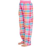 Metzuyan WS-SS24 Kids Girls Checked Pyjama Bottoms Long Pants Wide Leg Elasticated Waistband PJ's Bottom Hot Pink Size 9-10 Years