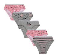 Metzuyan WS-SS25 Kids Girls 5 Pairs Briefs Underwear 100% Novelty Multipack Pink Panda 7-8 Years