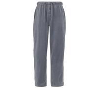 Metzuyan WS-SS25 Mens Grey Pyjama Bottoms Minky Fleece PJ's Pants Elastic Waistband Side Pockets Wide Leg X-Large