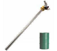MEUBLLY Pneumatic Liquid Transfer Pump, Air Operated Drum Pump, 130 L Flow Rate, Pressure Gauge, Stainless Steel Construction, for Workshop, Garage, Factory, Fluid Transfer