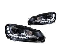 MEUCGVZ Combination Compatible With VW For Golf 6 Headlight 2009 2010 2011 2012 R20 Design DRL H-ID Head Lamp Angel Eye Bi Xenon Beam Accessories 2PCS
