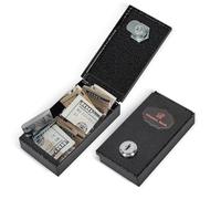 Meudid Metal Box for Gambler - Winners Bank Portable Safe Casino Money Pocket Sized Cash Box with Key Go Home Money